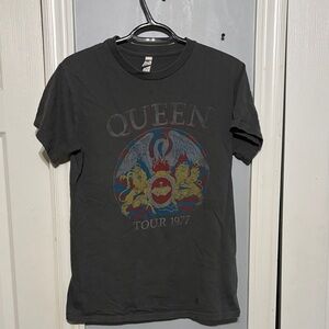 Queen Tour 1977 Black T-Shirt